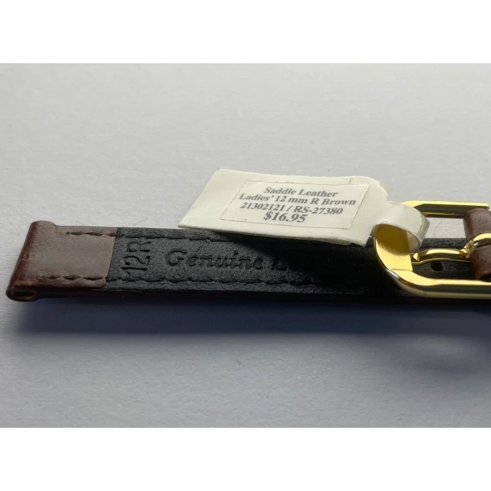 Stuller‎ 12mm Saddle Leather Ladies Brown Watch Band